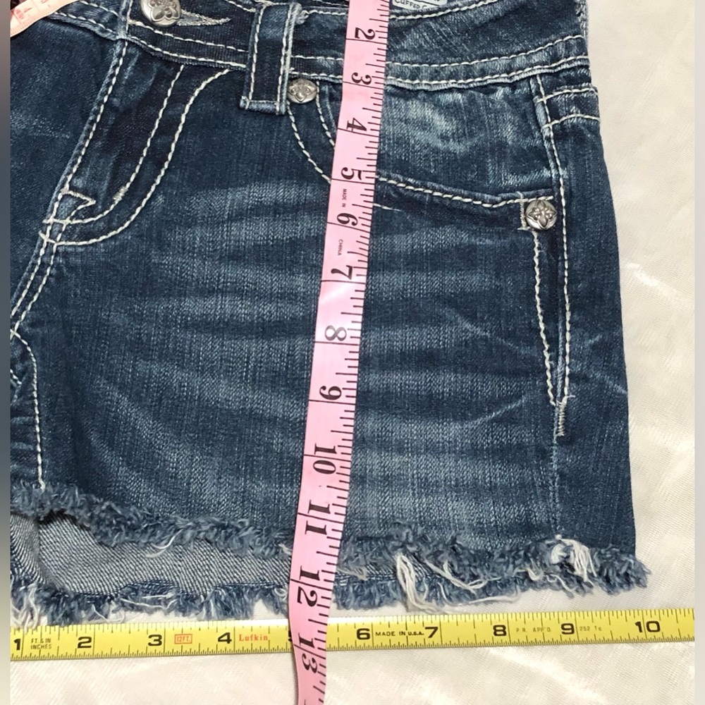 Miss Me Blue Jean Shorts with Embellished Back - Picture 8 of 10